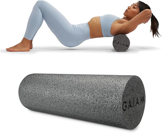 Gaiam Restore Foam Roller for Muscle Massage - Deep Tissue Muscle Massager for Sore Muscles &