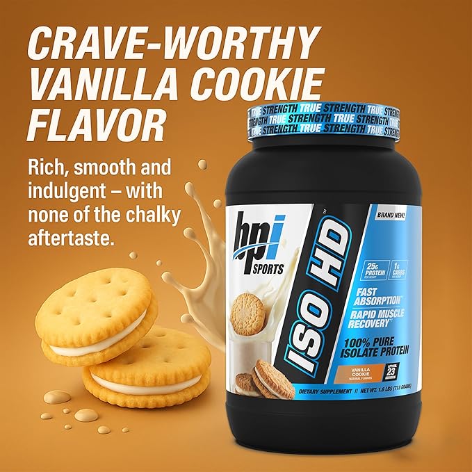 BPI Sports ISO HD Isolate Protein Powder ??100% Whey Isolate, Protein Powder for Muscle Gain