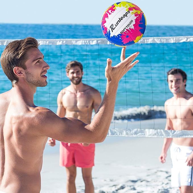 Beach Volleyball Official Size 5 Soft Waterproof Volleyball Sand Sports PU Ball for Indoor
