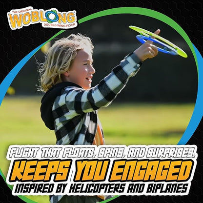 Double Wing Flyer – Aerodynamic Flying Disc for Families & Adults Playing Catch, Sports Toys for