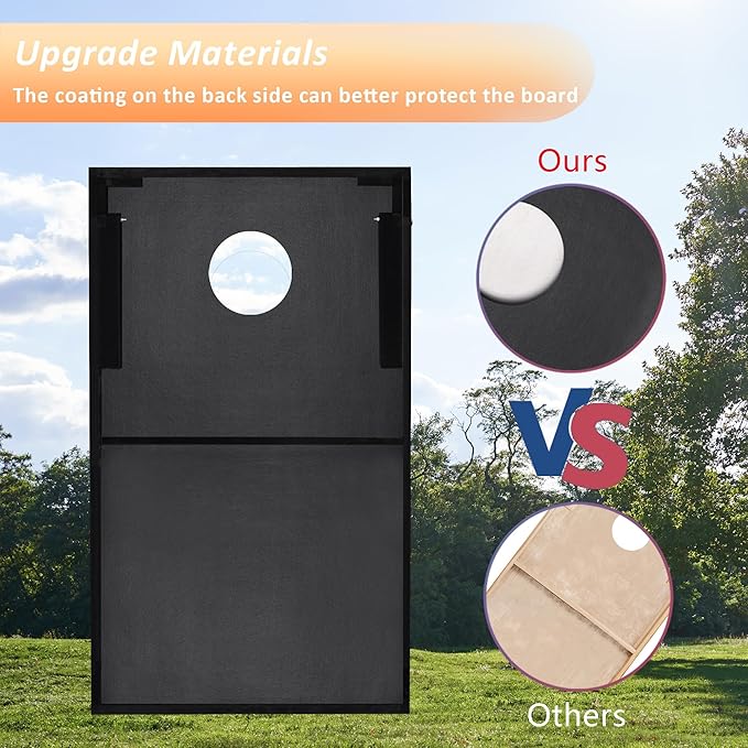 Cornhole Set, Regulation/Tailgate Size Cornhole Boards with 8 Bean Bags and Carrying Case, 4x2/3x2