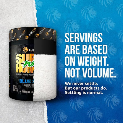 ALPHA LION Superhuman Pump Pre Workout Powder, Nootropic Caffeine & Stim Free Preworkout