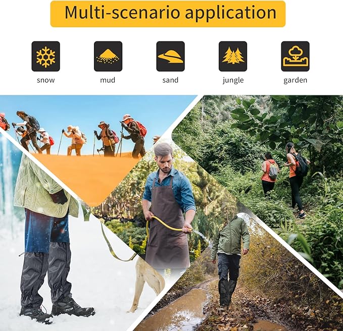 2PCS Gators for Hiking Boots-Gaiters for Hiking, Waterproof, Sandproof and Anti-Mosquito Bites for