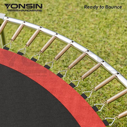 Trampoline Springs Heavy Duty with Swivel & Straight Hooks, Stainless Steel Trampoline Accessories