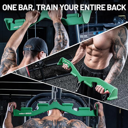 LAT Pull Down Bar with 6 Ergonomic Handles, Neutral Grip LAT Pulldown Attachments for Whole Back