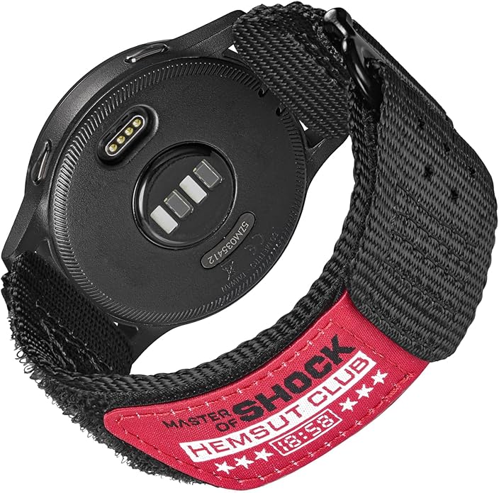 20mm Nylon Band Compatible with Garmin Vivoactive6/5/3,Forerunner 165/55/645/245 Music, 20mm Soft