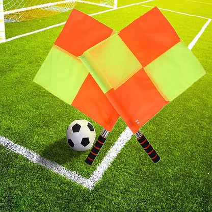 2PCS 18IN Flag Soccer Linesman Flag, Soccer Referee Flags, Red and Yellow Referee Flags Suitable