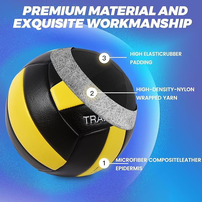 1.1LBS Heavy Weight Volleyball Official Size 5 Setter Training Volleyballs Training