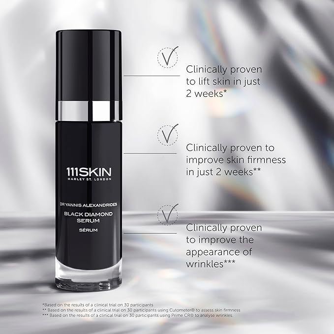 111SKIN Black Diamond Serum, Hydrating Serum for Face with NovoRetin, Microalgae Extract & NAC Y2