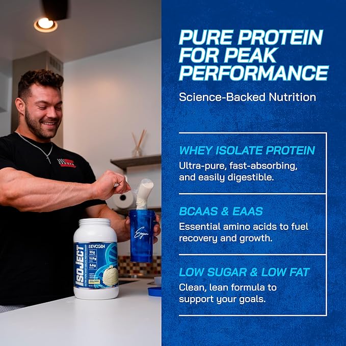 Evogen Isoject - Whey Protein Isolate | Ultra-Pure Whey Protein Powder with Ignitor Enzymes, BCAAs