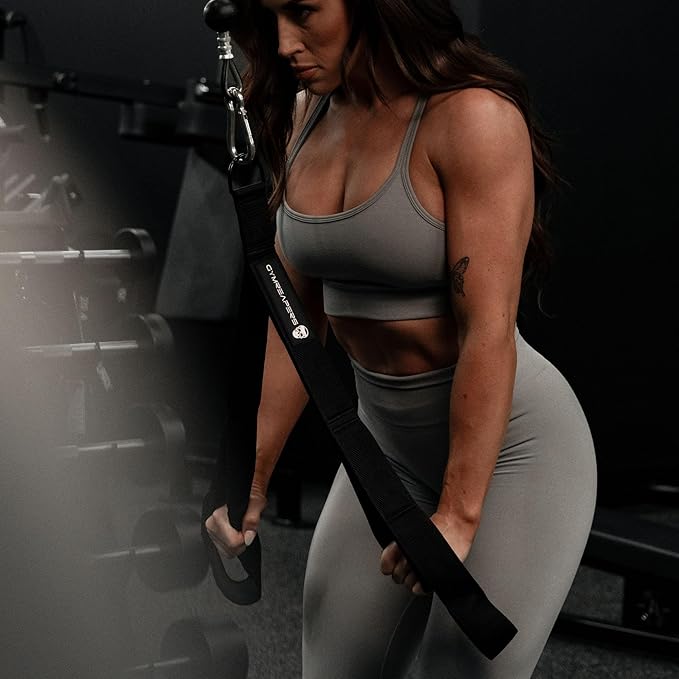 Gymreapers Tricep Rope Cable Attachment - Multi-Workout Tricep Pull Down Cable Attachment - Perfect