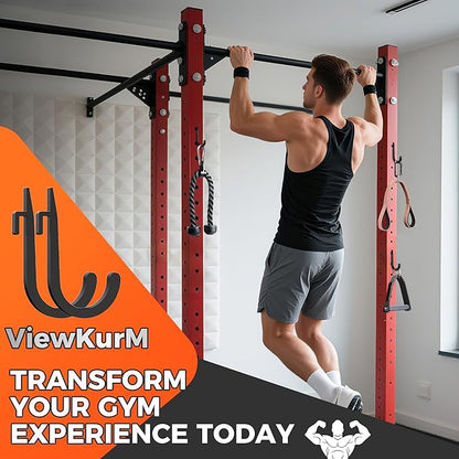 J Hooks for Squat Rack,Squat Rack Attachments for Home Gym Storage,Portale Power Rack Accessories