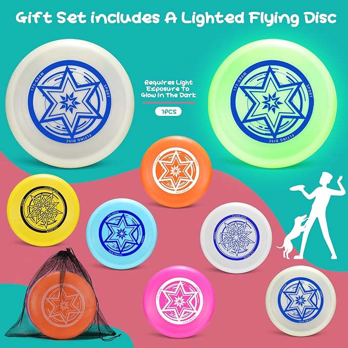 Outdoor Flying Disc 175g,Adult Sport Disc Set for Competitive and Pro Players,Flying Disc Set