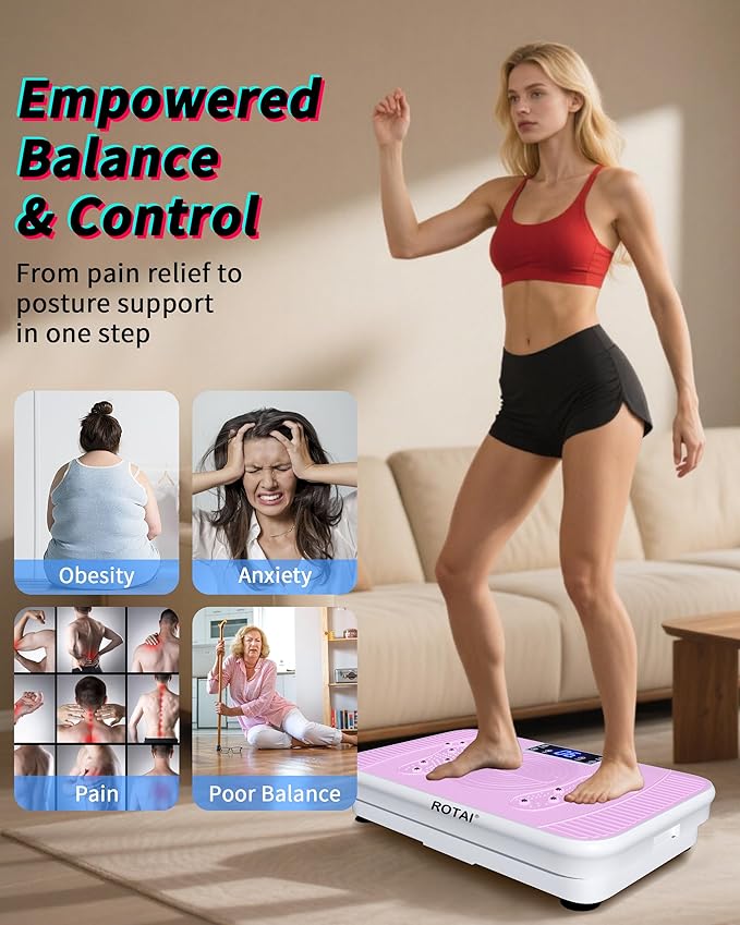 Shake Plate Vibration Exercise Machine for Lymphatic Drainage Massager & Weight Loss, 400 lbs