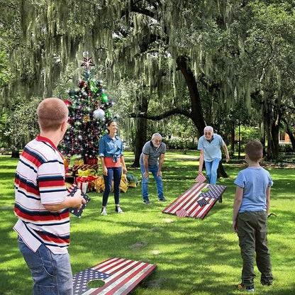 Cornhole Board Set with Carrying Bags & 8 Bean Bags Corn Hole Boards Bean Toss Game for Adults