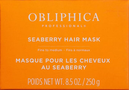 Obliphica Seaberry Hair Mask - Deep Conditioning Hydrating Treatment for Dry and Damaged Hair