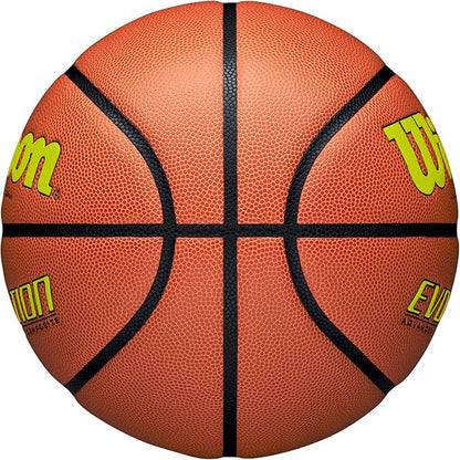 WILSON Evolution Indoor Game Basketballs - Size 5, Size 6 and Size 7