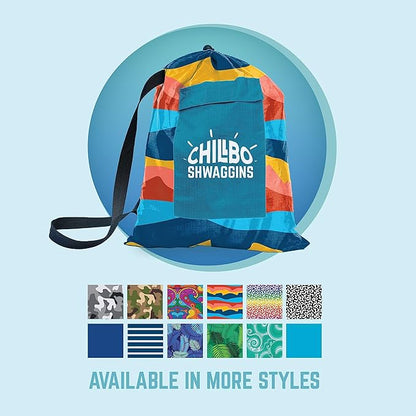 Chillbo Shwaggins Inflatable Couch – No-Pump Setup, Ripstop Polyester, Stability Pegs, Fun Prints