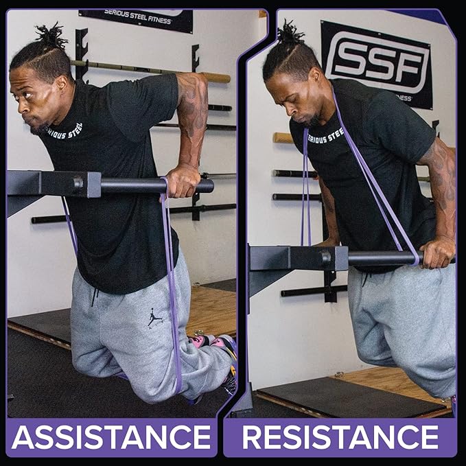 Serious Steel 41" Assisted Pull-up Band, Heavy Duty Resistance Band Sets, Stretching, Powerlifting