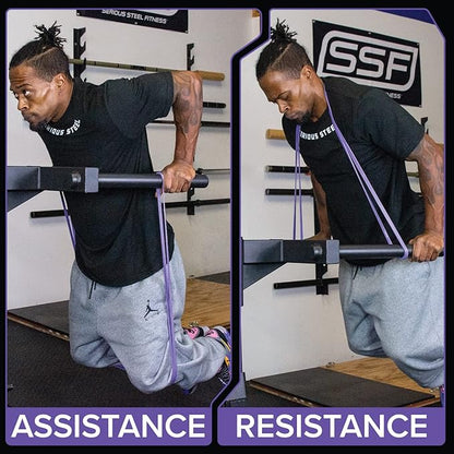 Serious Steel 41" Assisted Pull-up Band, Heavy Duty Resistance Band Sets, Stretching, Powerlifting
