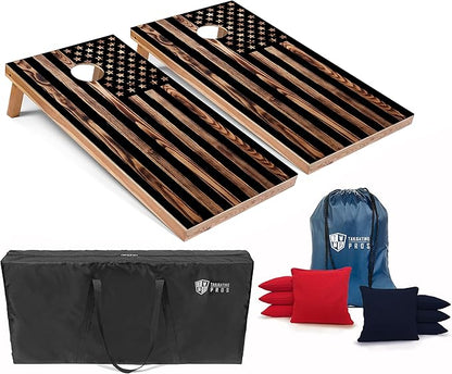 Tailgating Pros Cornhole Boards - 4'x2' Lightweight Cornhole Game- Includes Carrying Case, Set of 8