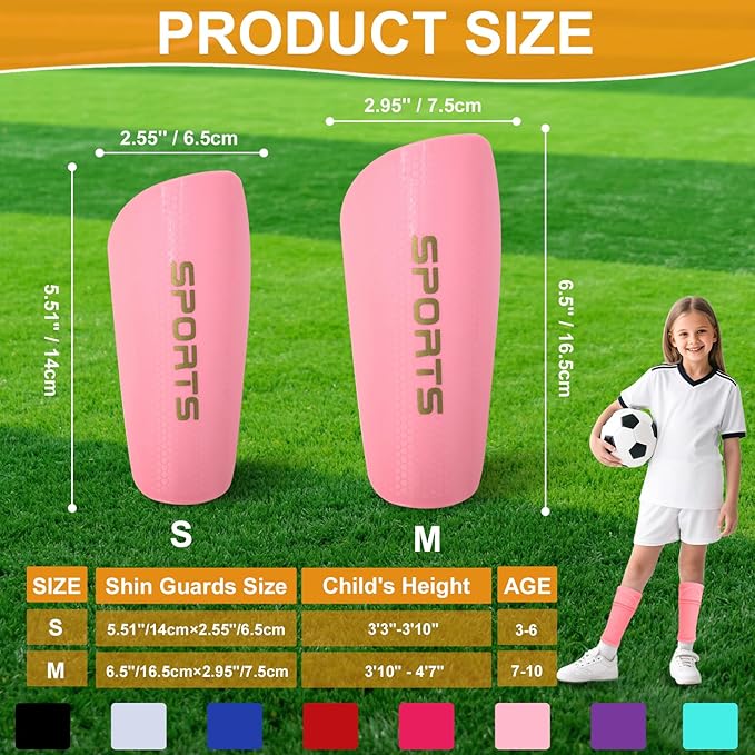 Shin Guards Soccer Kids 2025 Version High-Density Foam Soccer Shin Guard with Sleeves Shin