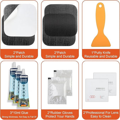 Self-Adhesive Trampoline Patch Repair Kit - 4 Square Patches