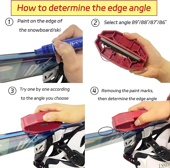 Snowboard Ski Edge Bevel Tuning ski Wax kit，Snowboard Tool，ski Edge Sharpener Tuner Side Ski Angle