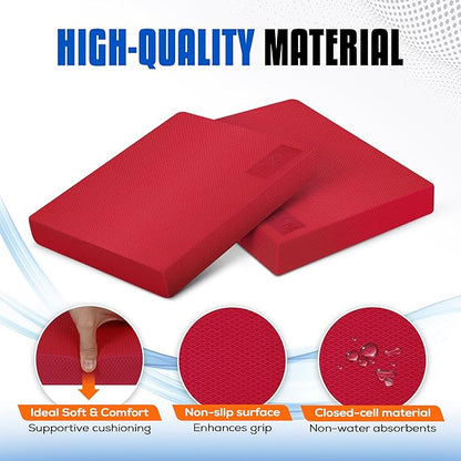 Yes4All Upgraded Size Foam Pad for Exercise, Nonslip Foam Balance Pad Physical Therapy, Yoga &