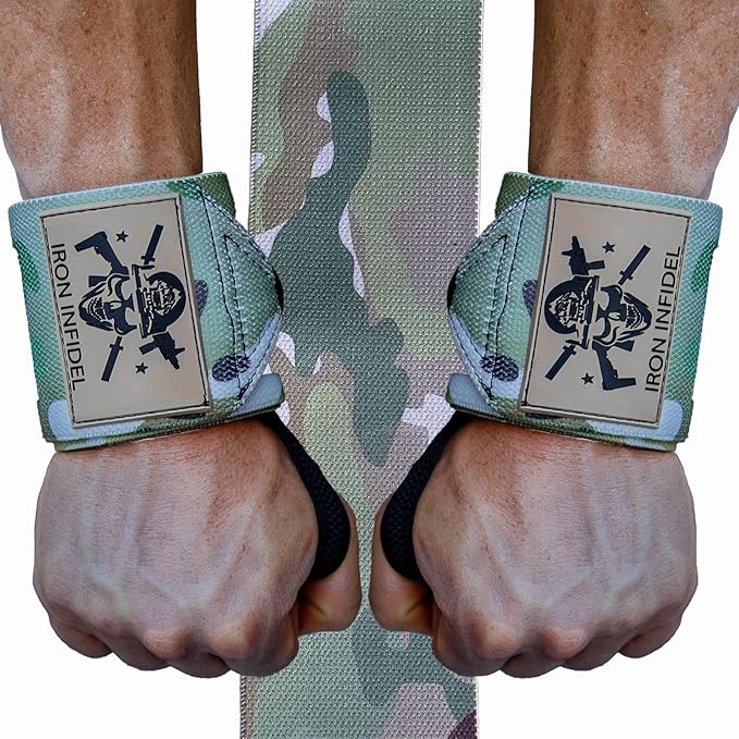 Iron Infidel Wrist Wraps for Weightlifting - 18" and 24" Heavy Duty Support for Working Out, Gym