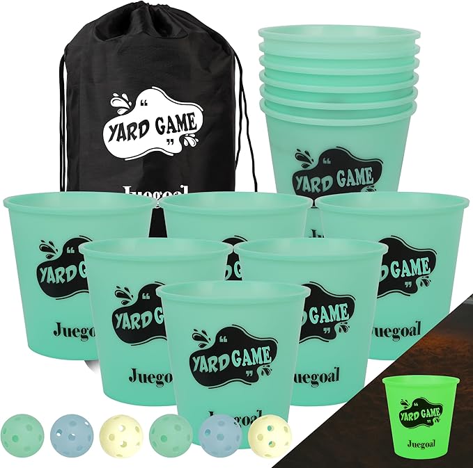 Juegoal Outdoor Giant Yard Pong Game Set Outdoor Toss Game Throwing Game for Beach, Camping, Lawn
