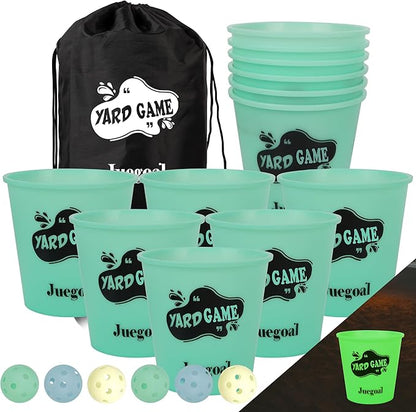 Juegoal Outdoor Giant Yard Pong Game Set Outdoor Toss Game Throwing Game for Beach, Camping, Lawn