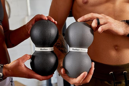 Fitness Infinity Roller, Peanut Foam Massage Ball, Large 8-Inch Double Exercise Roller (Gray