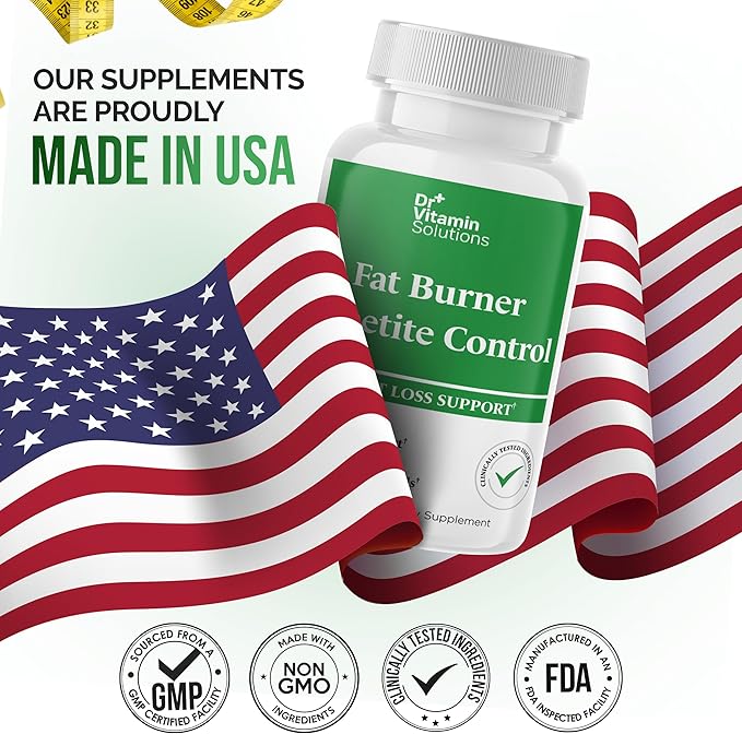 DR VITAMIN SOLUTIONS Fat Burner & Appetite Control Weight Loss Supplements for Women & Men