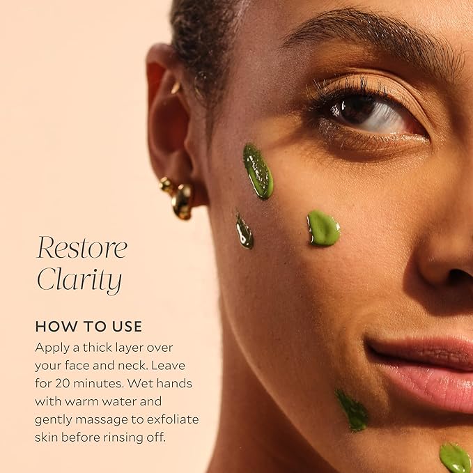 Tata Harper Clarifying Mask, BHA Face Mask for Blemishes, Exfoliating Face Mask with AHA's, Natural