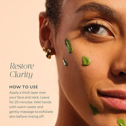 Tata Harper Clarifying Mask, BHA Face Mask for Blemishes, Exfoliating Face Mask with AHA's, Natural