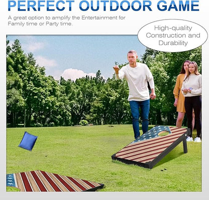2’x3’ Cornhole Boards Set, Cornhole Outdoor Game Set - Corn Hole Toss Boards Set with 8 Cornhole
