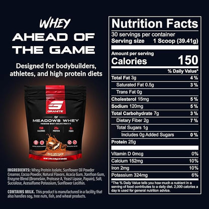 Granite Supplements The Meadows Whey Protein Isolate Protein Powder for Lean Muscle with 150