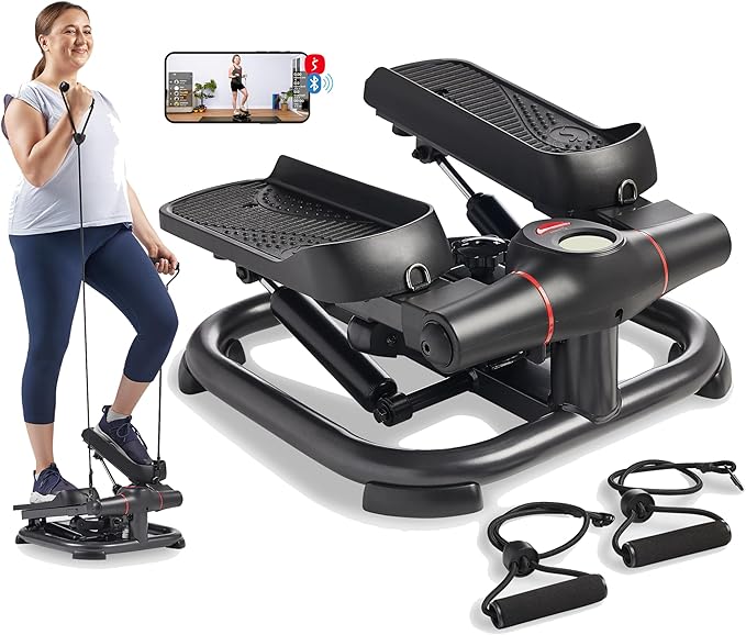 Sunny Health & Fitness 2-in-1 Premium Power Stepper with 400lbs Weight Capacity and Resistance
