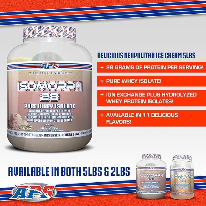 APS Nutrition Isomorph 28 Protein Powder | Pure Whey Isolate | Cold Pressed, Ultra- Filtered, & Ion