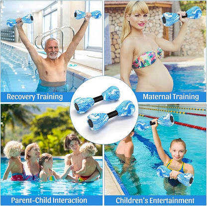Camouflage Aquatic Dumbbells,2Pcs Foam Water Weights Aerobic Exercise Fitness Equipment Dumbbells