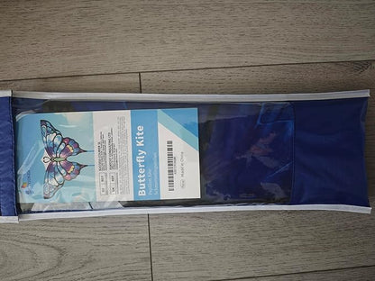 Simxkai Butterfly Kite for Kids & Adults, Easy to Fly Blue Big Kite for Beginners, Line Handle