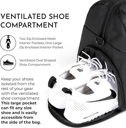 Vooray 25L Trainer Duffel Bag ??Lightweight Travel Duffel for Women and Men with Shoe Pocket