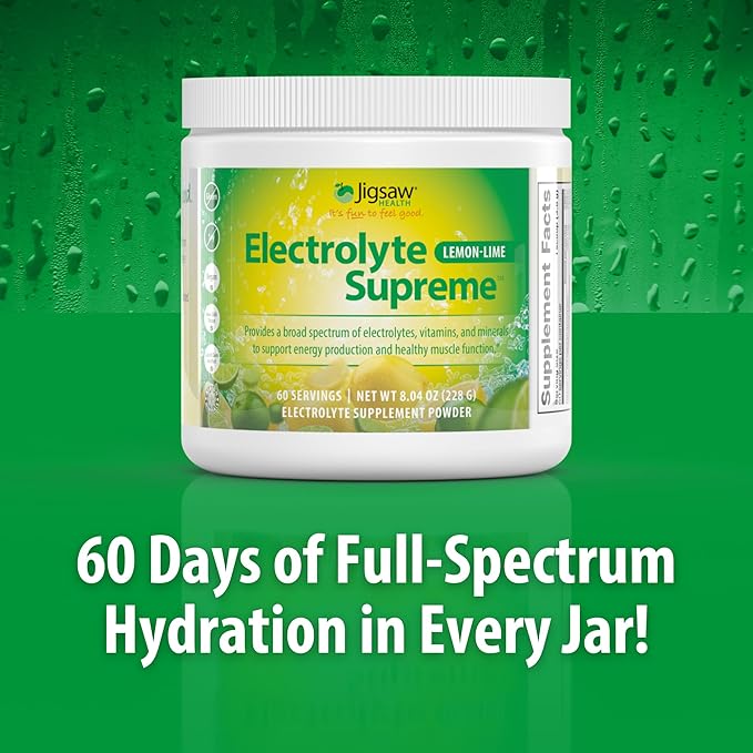 Jigsaw Health Electrolyte Supreme | Broad Spectrum of Electrolytes + Trace Minerals | Lemon-Lime