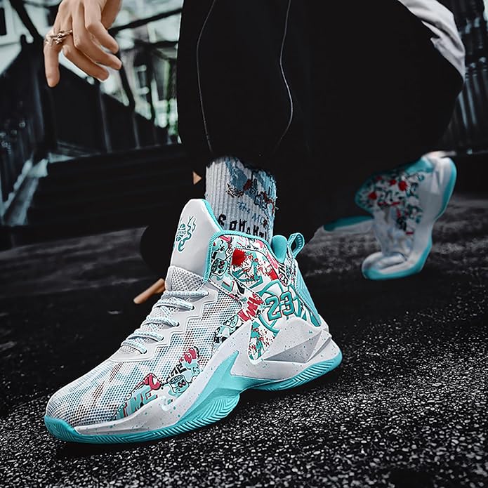 Boys Basketball Shoes Breathable Indoor Athletic Shoes Youth Outdoor Fashion Sneakers Comfortable