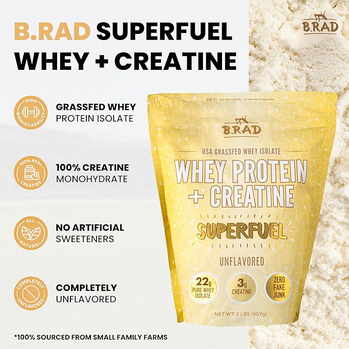B.rad Superfuel - Grass Fed Whey Protein Isolate Boosted with Creatine | Farm-Fresh