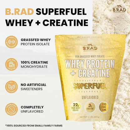 B.rad Superfuel - Grass Fed Whey Protein Isolate Boosted with Creatine | Farm-Fresh