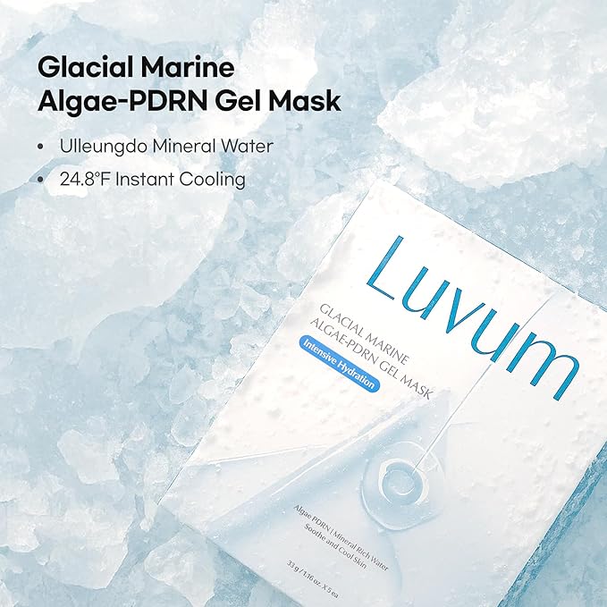 Glacial Marine Algae-PDRN Gel Mask, Algae PDRN, Mineral Rich Water, Overnight Hydrogel Mask, 4+1