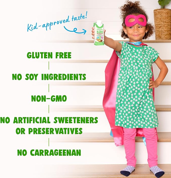 Orgain Organic Kids Protein Nutritional Shake, Chocolate - 8g of Protein, 22 Vitamins & Minerals