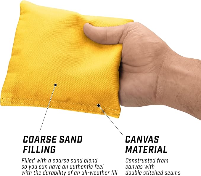 GoSports Classic Cornhole Bean Bags Set of 4-16 Colors Available - Regulation All Weather, Mix and